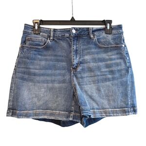 Judy Blue JB150043 Womens 2XL Medium Wash High Rise Stretch Denim Jean Shorts